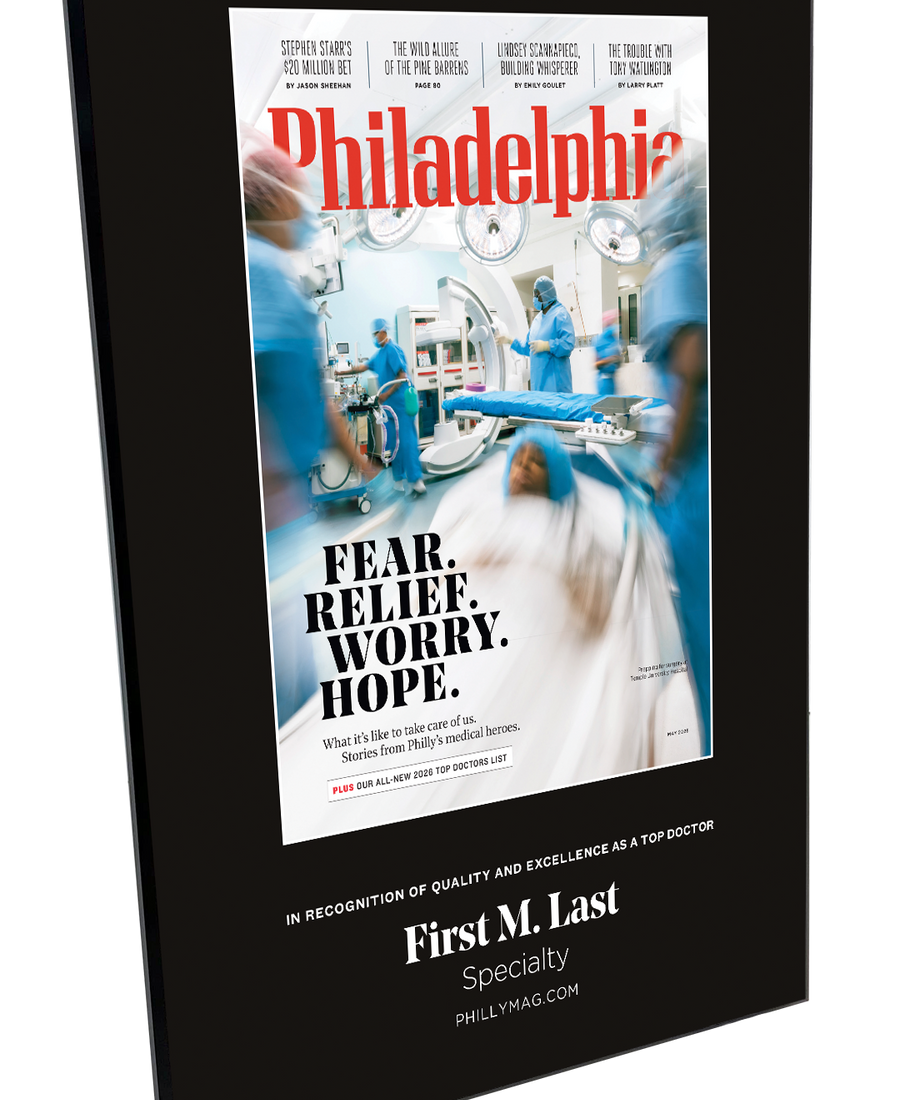 Philadelphia magazine Top Doctors Cover Award Plaque