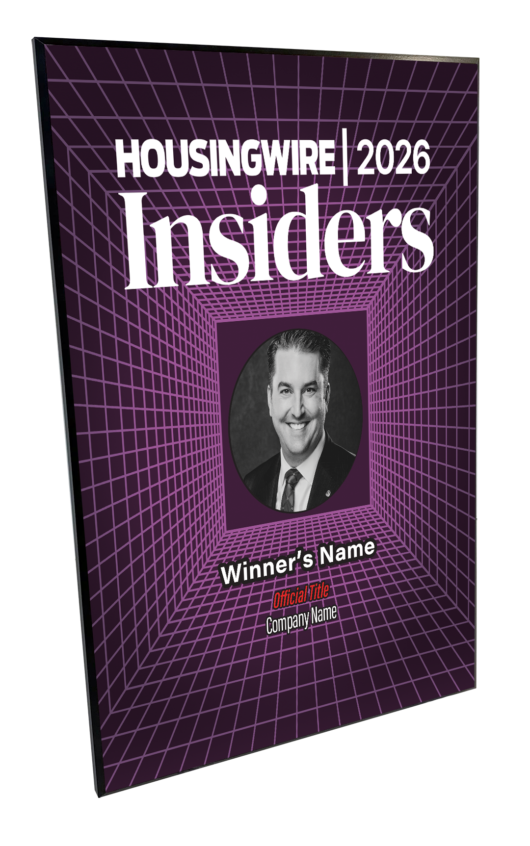 HousingWire Editorial Award Programs Plaque