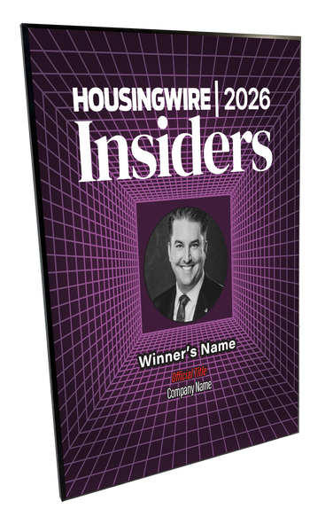 HousingWire Editorial Award Programs Plaque