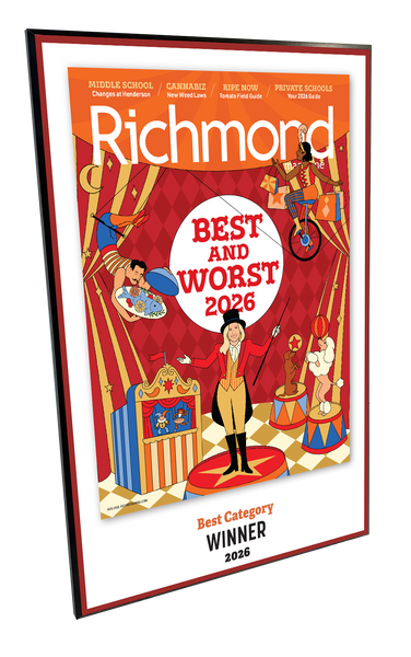 Richmond Magazine "Best & Worst" Cover Award Plaque