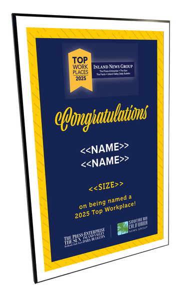 Top Work Places Inland - Modern Hardi-plaque