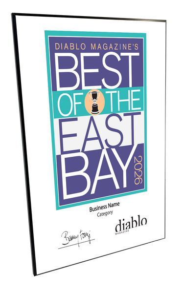 Diablo Magazine "Best of the East Bay" Award - Mounted Archival Plaque