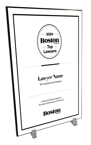 Boston Magazine Top Lawyers - Modern Hardi-plaque