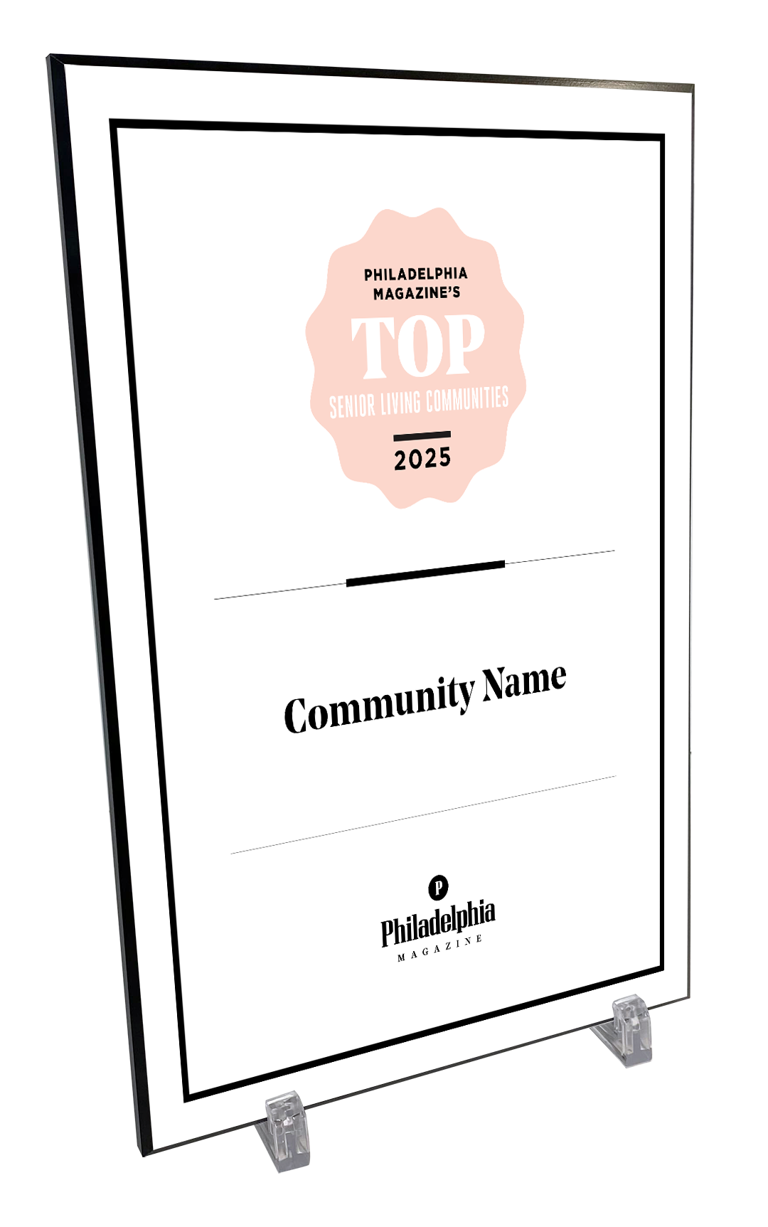 Philadelphia Magazine Senior Living Communities Plaque