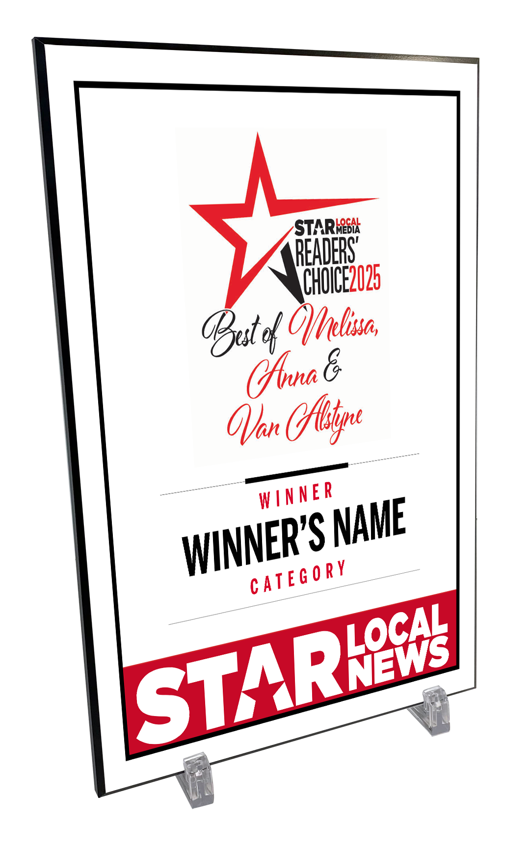 Star Local Media - Best of Melissa, Anna & Van Alstyne - Plaques
