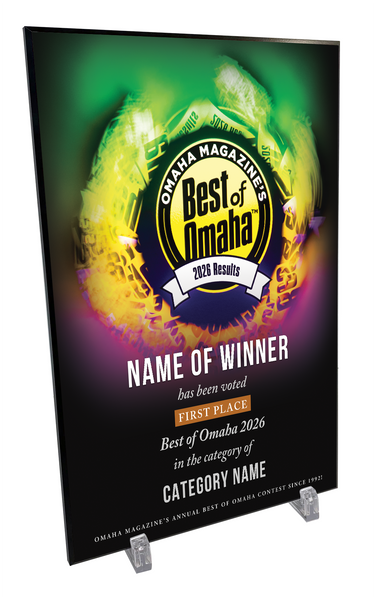 Omaha Magazine's Best of Omaha Award - Mounted Archival Plaque