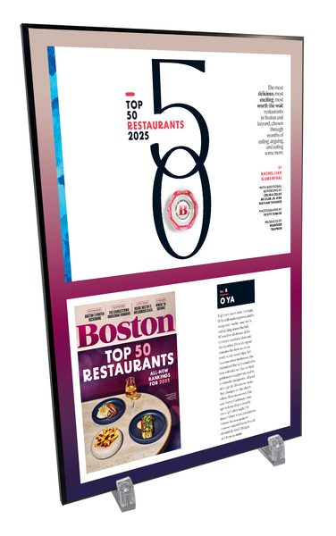 Boston Magazine "Top 50 Restaurants" Award - Plaques