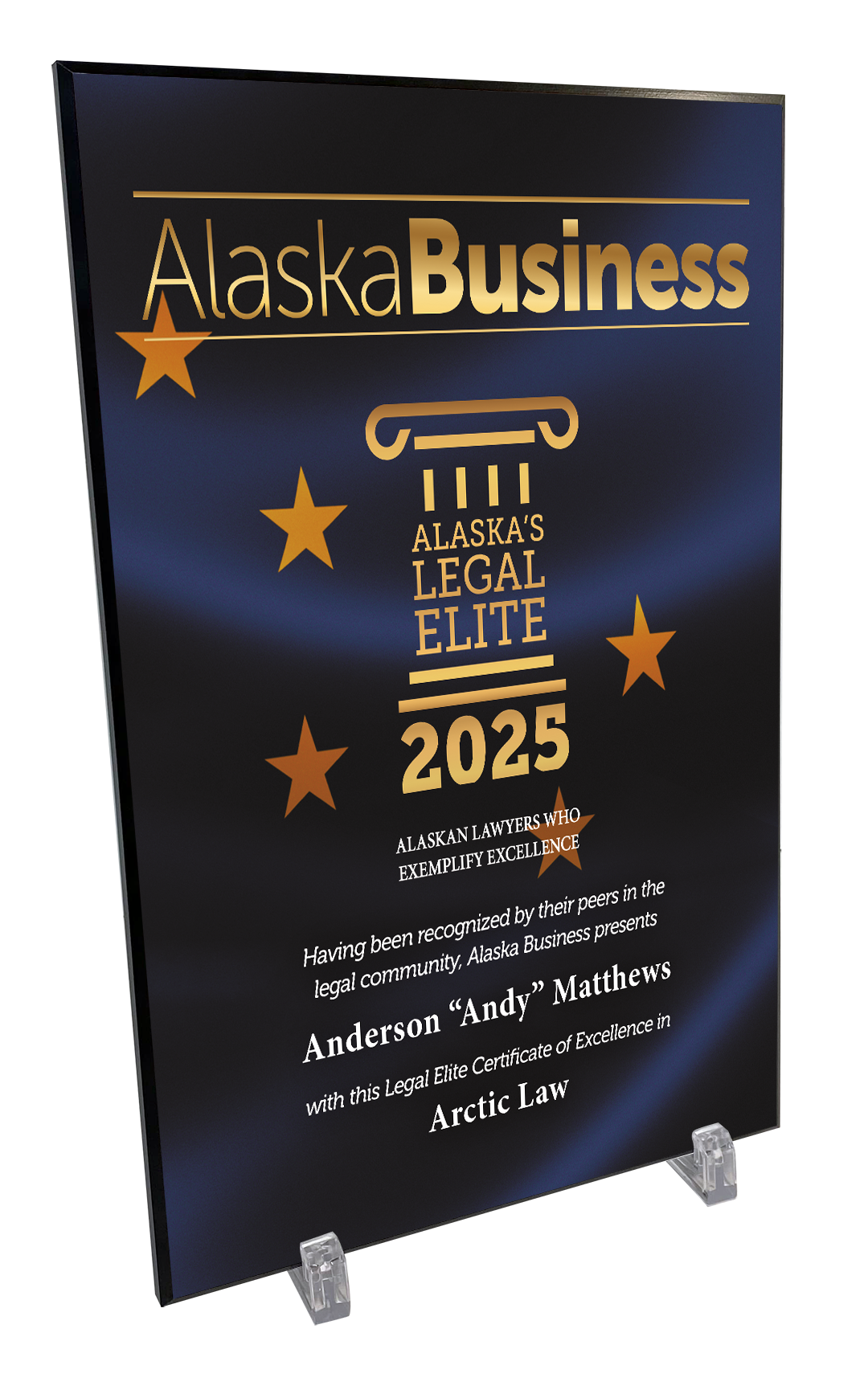 Commemorative Alaska Legal Elite Hardiplaque