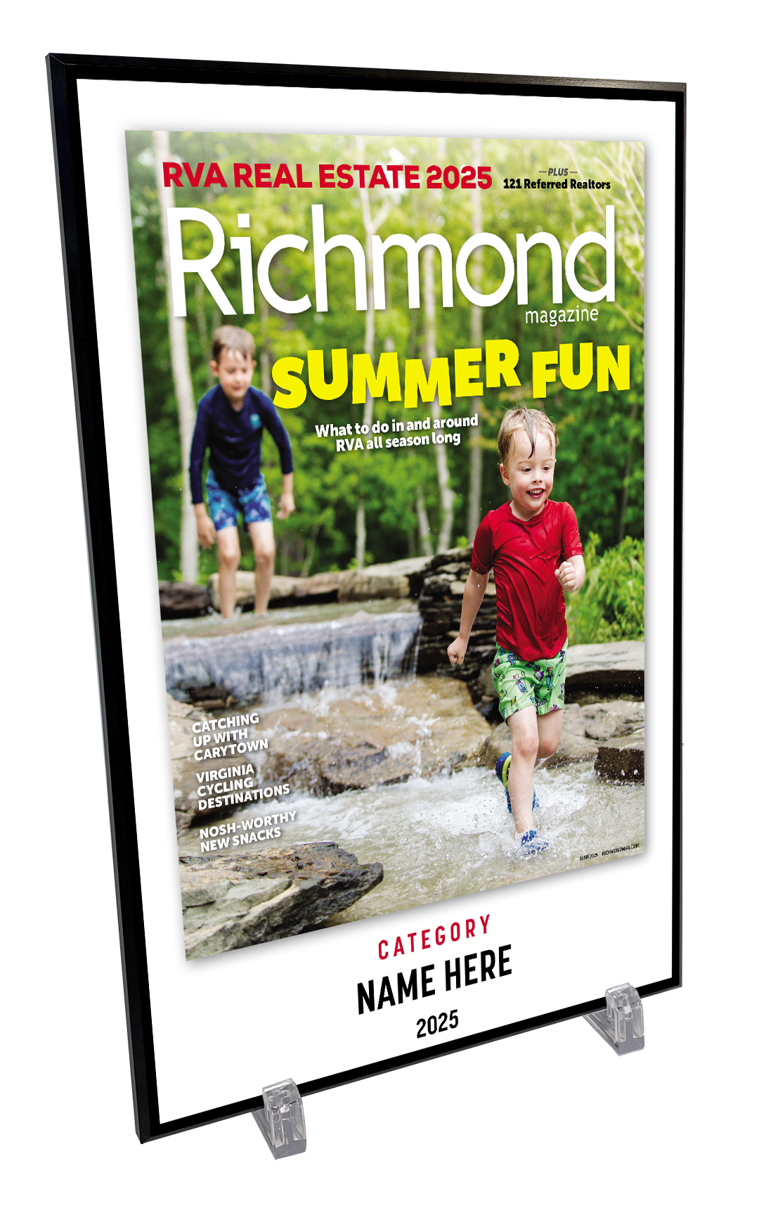 Richmond Magazine "Referred Real Estate Agents" Cover Award Plaque