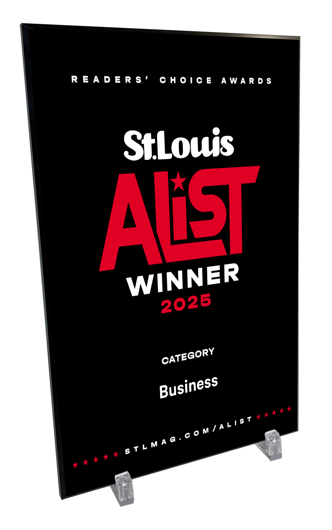 St. Louis Magazine A-List Award Plaque