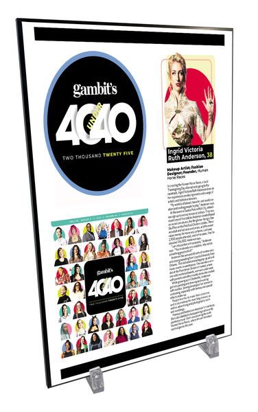 Gambit "40 Under 40" Article Plaque