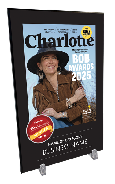 Charlotte Magazine "BOB" Award Plaque