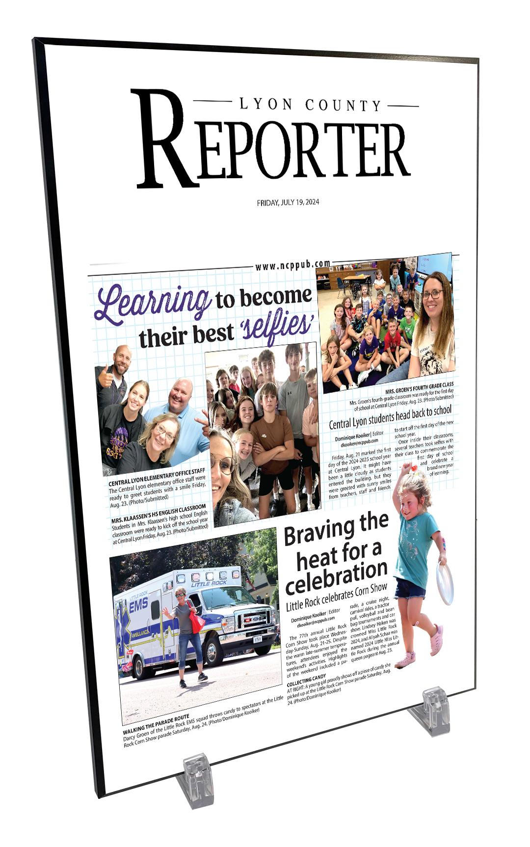 Lyon County Reporter - Modern Wooden Plaque