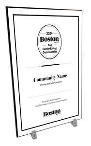 Boston Magazine Top Senior Living Communities Award Plaques