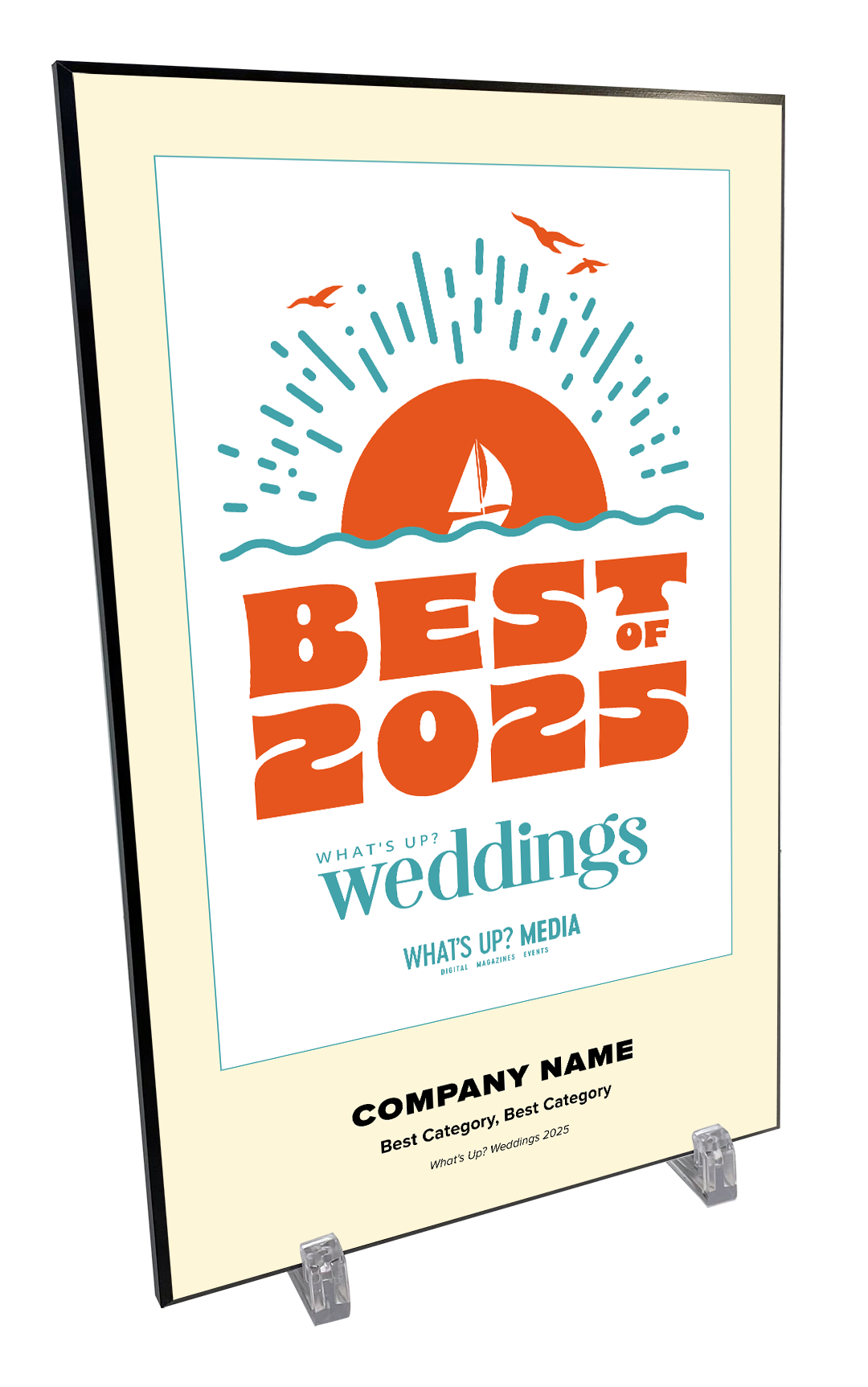 What's Up? Best of Weddings Award Plaque