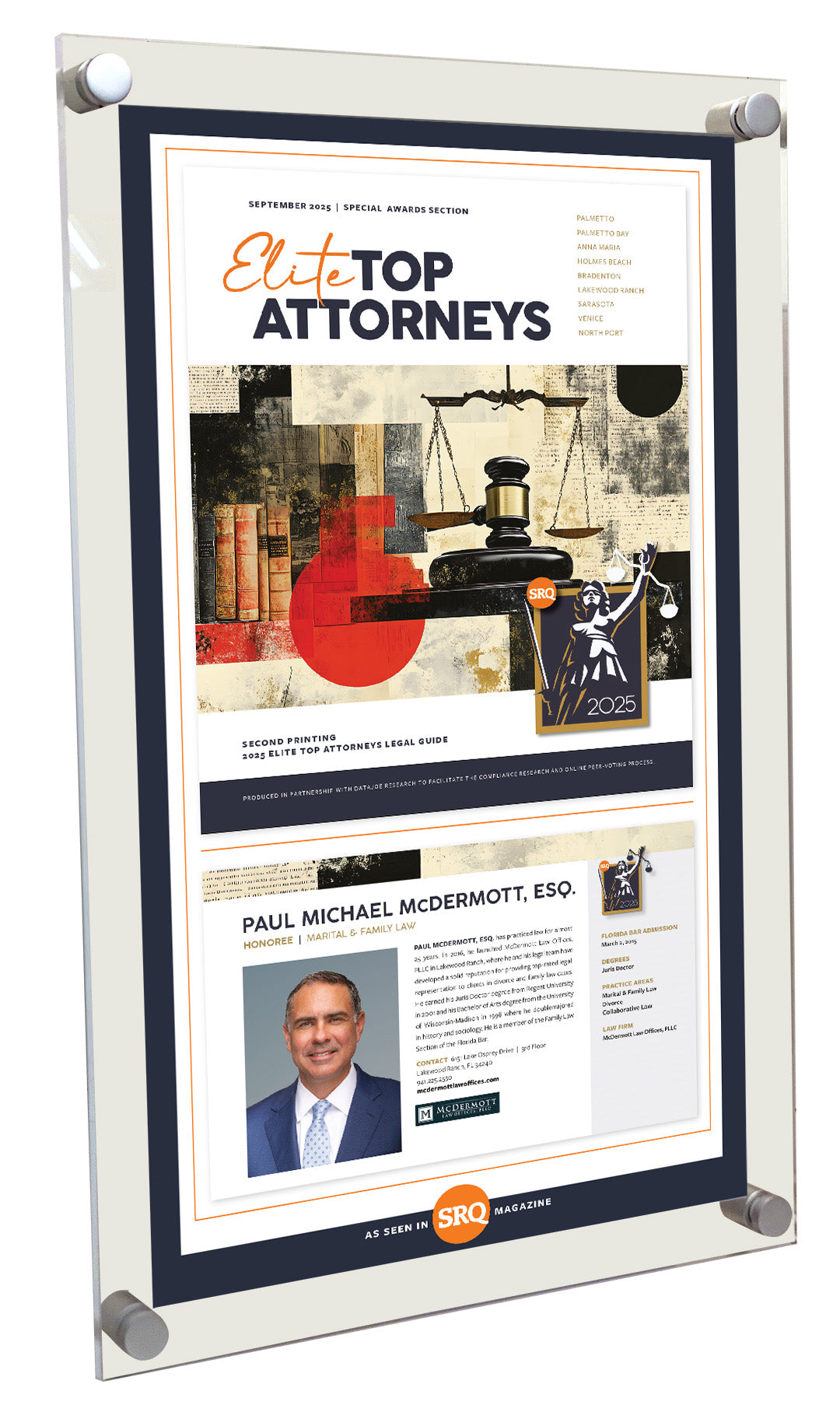 SRQ Elite Top Attorneys - Acrylic Plaques