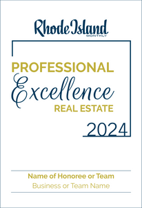 Rhode Island Monthly Professional Excellence in Real Estate Award Window Decals