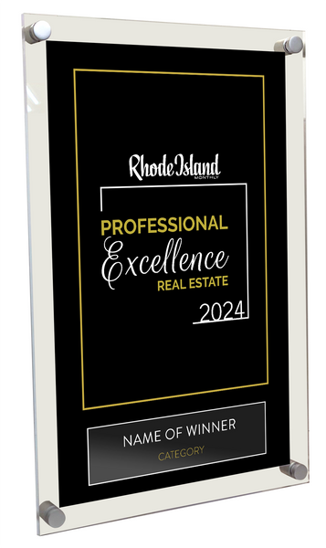 Rhode Island Monthly Excellence in Real Estate Award - Acrylic Standoff Plaque