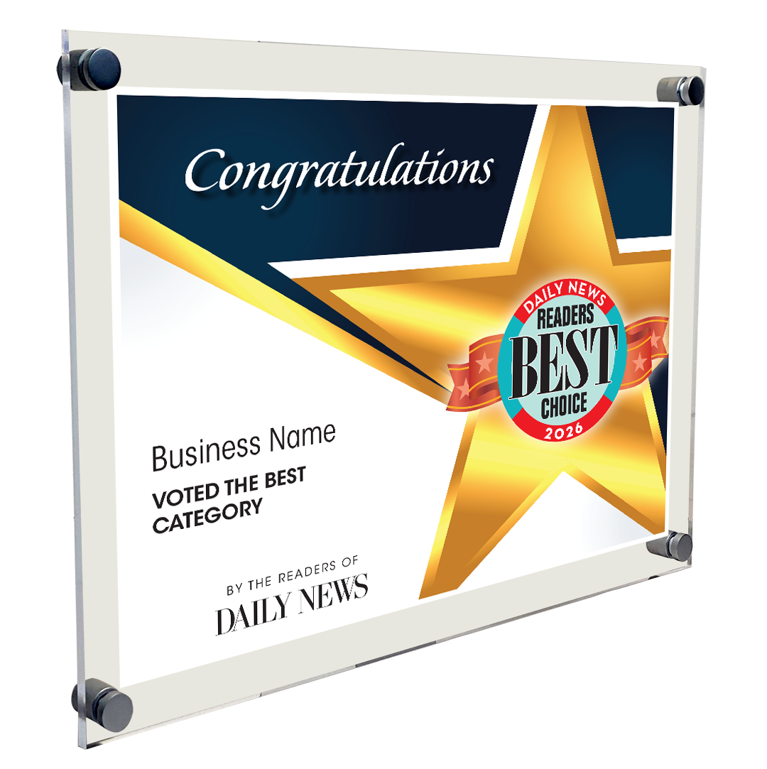 LA Daily News Best Of and Readers Choice Certificate - 10