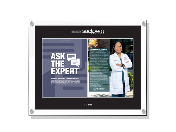 Sactown Magazine - Ask the Expert - Spread Acrylic Plaques