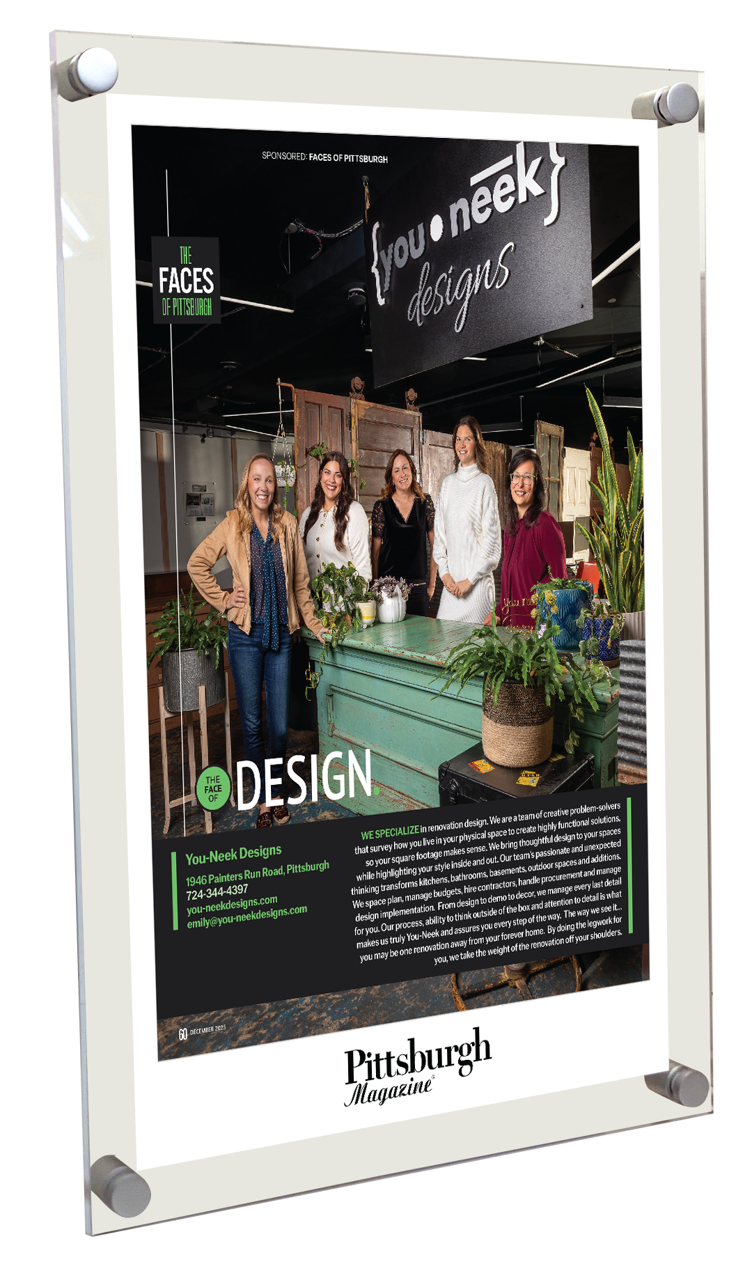 Pittsburgh Magazine - Special Advertising Sections - Acrylic Standoff Plaque