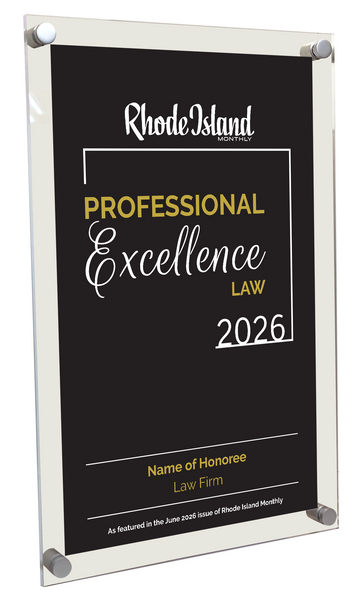 Rhode Island Monthly Excellence in Law Award - Acrylic Standoff Plaque