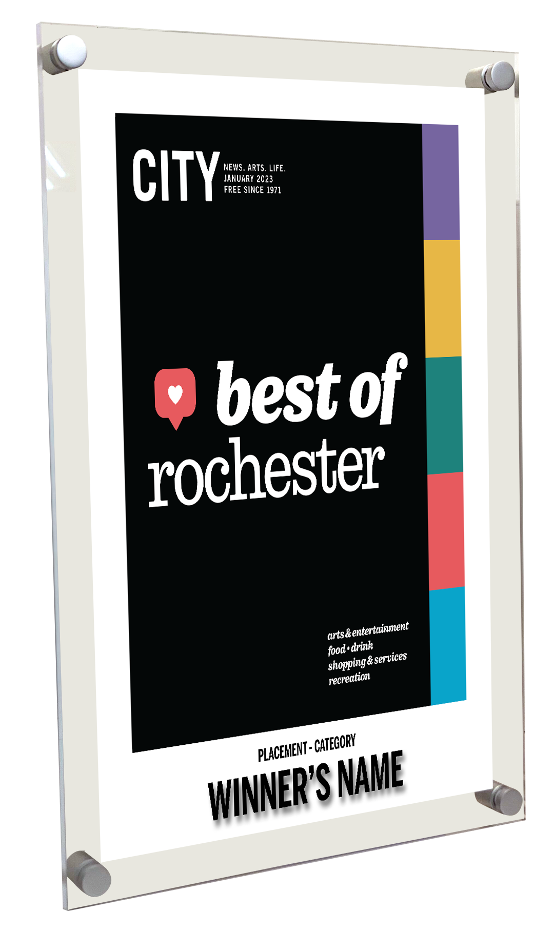 CITY Magazine - Best of Rochester - Acrylic Plaques