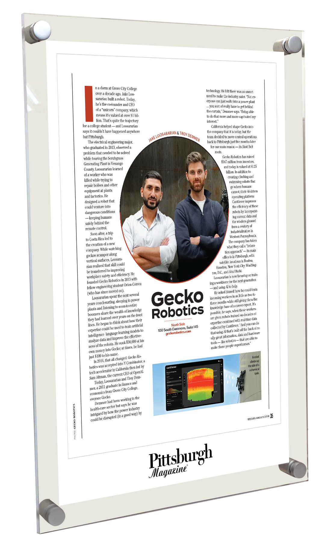 Pittsburgh Magazine - Articles & Covers - Acrylic Standoff Plaque