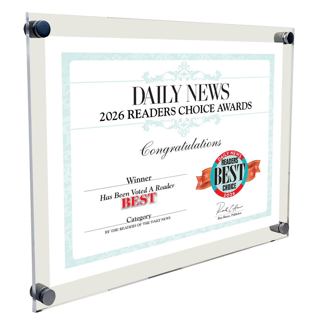 LA Daily News Best Of and Readers Choice Certificate - 10