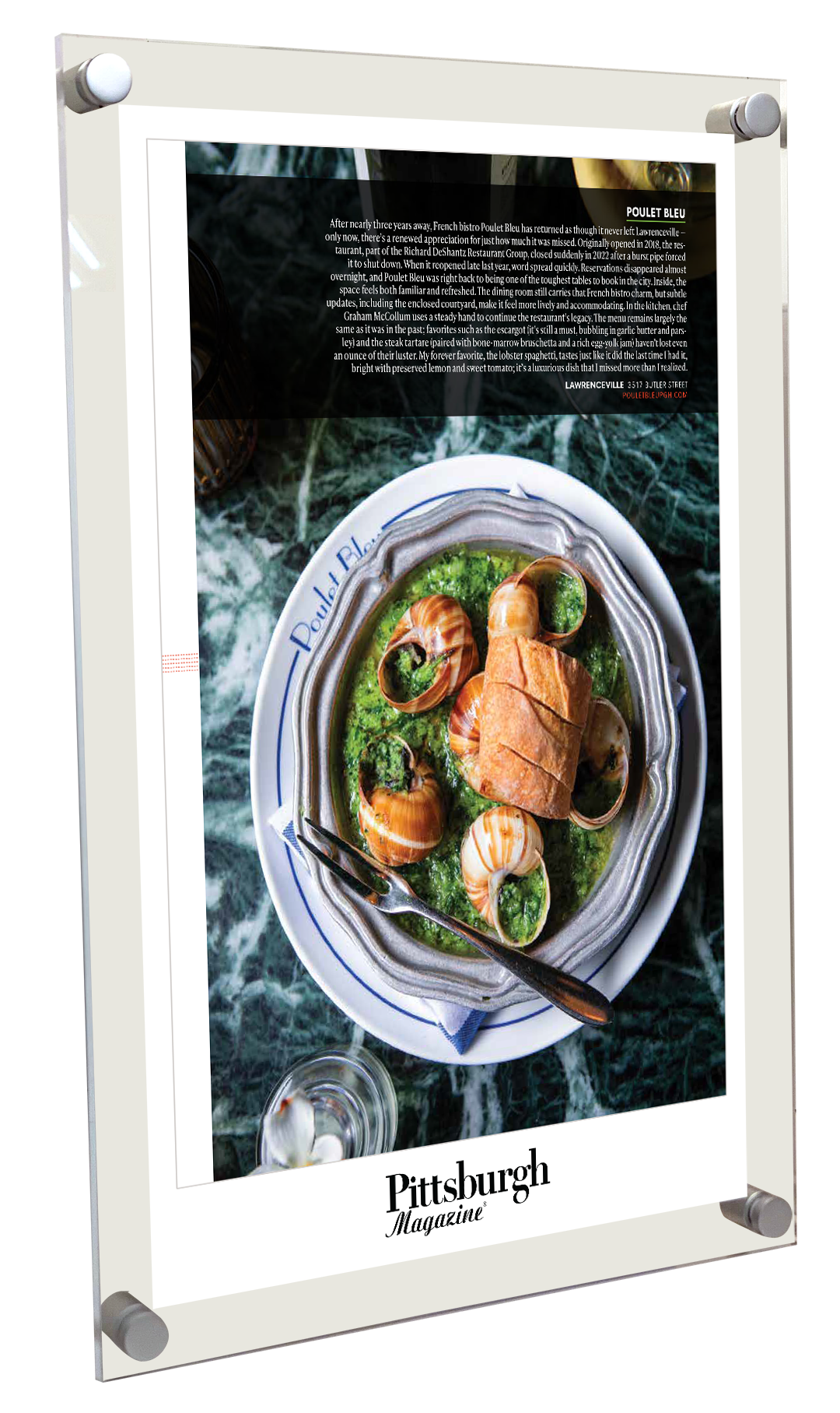 Pittsburgh Magazine - Best Restaurants - Acrylic Standoff Plaque