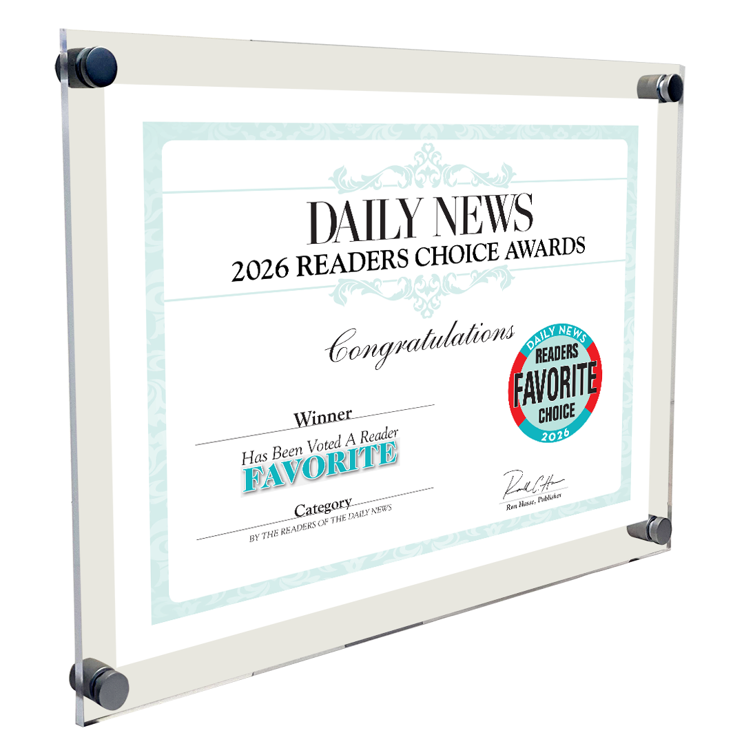 LA Daily News Best Of and Readers Choice Certificate - 10