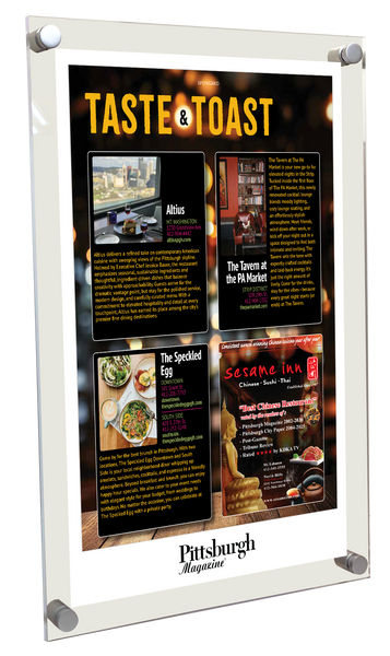 Pittsburgh Magazine - Best Restaurants - Acrylic Standoff Plaque