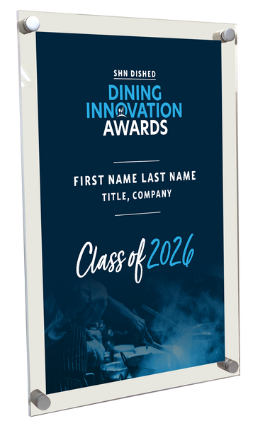 WTWH Healthcare - SHN DISHED - Dining Innovation Awards - Acrylic Standoff Plaque
