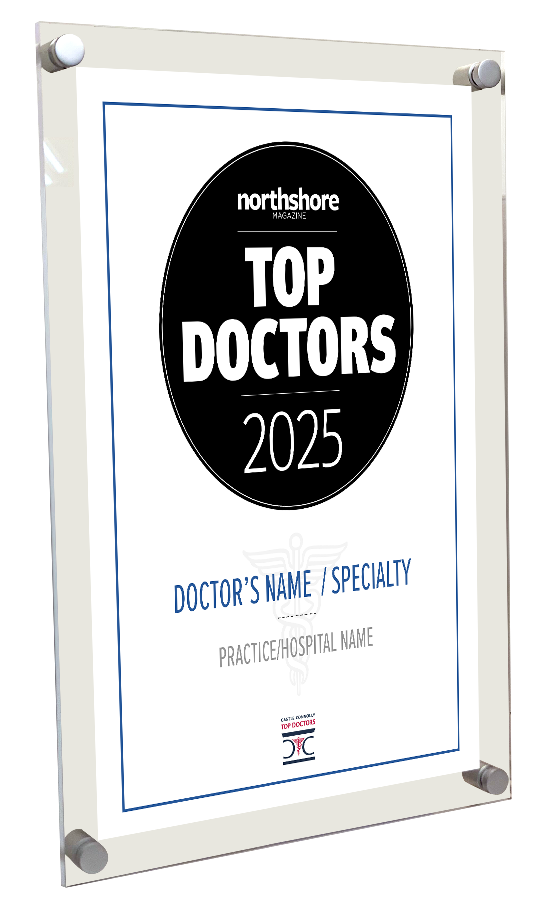 Northshore Magazine - Top Doctors - Acrylic Plaques
