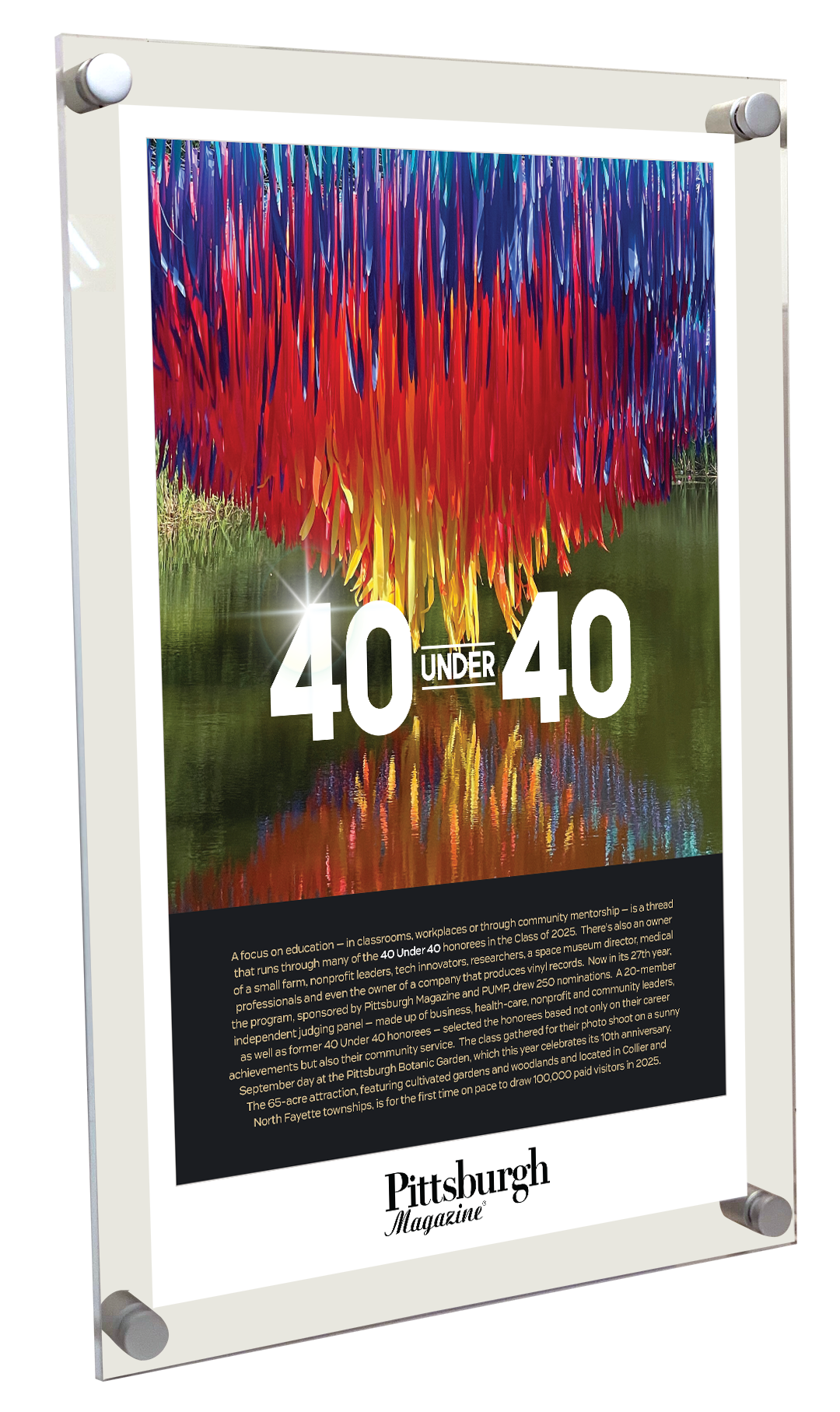 Pittsburgh Magazine - 40 Under 40 - Acrylic Standoff Plaque