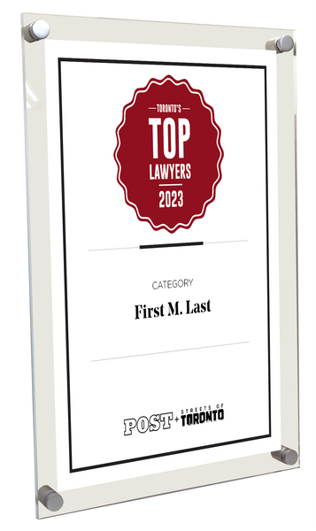 Post City Top Lawyers - Acrylic Plaque