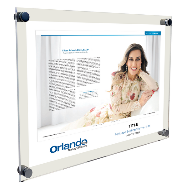 Orlando Magazine Article & Cover Spread Plaque - Acrylic Standoff Plaque