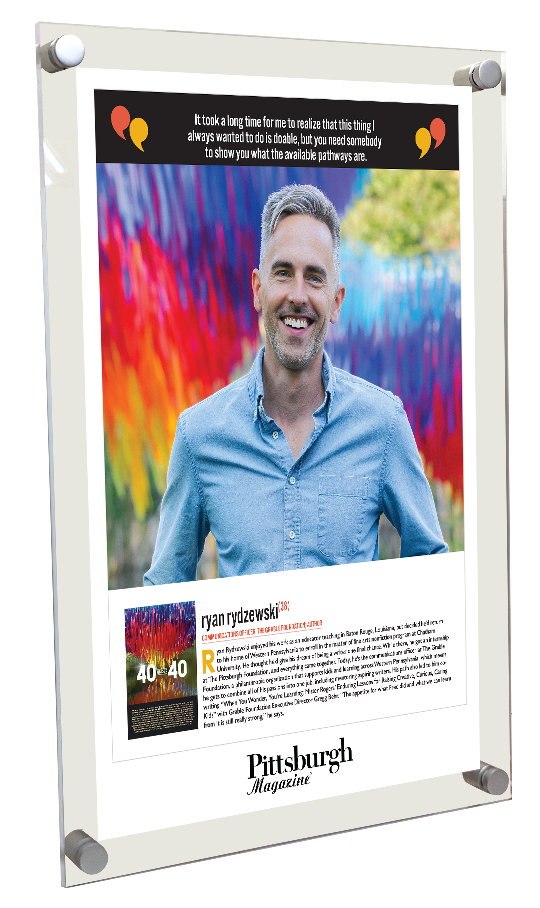 Pittsburgh Magazine - 40 Under 40 - Acrylic Standoff Plaque