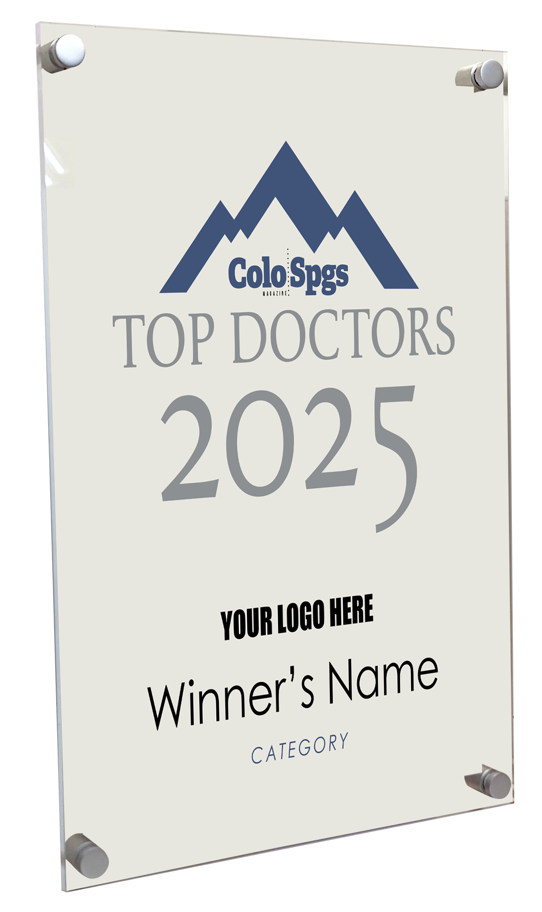 Colorado Springs Magazine - Top Doctors - Acrylic Plaques