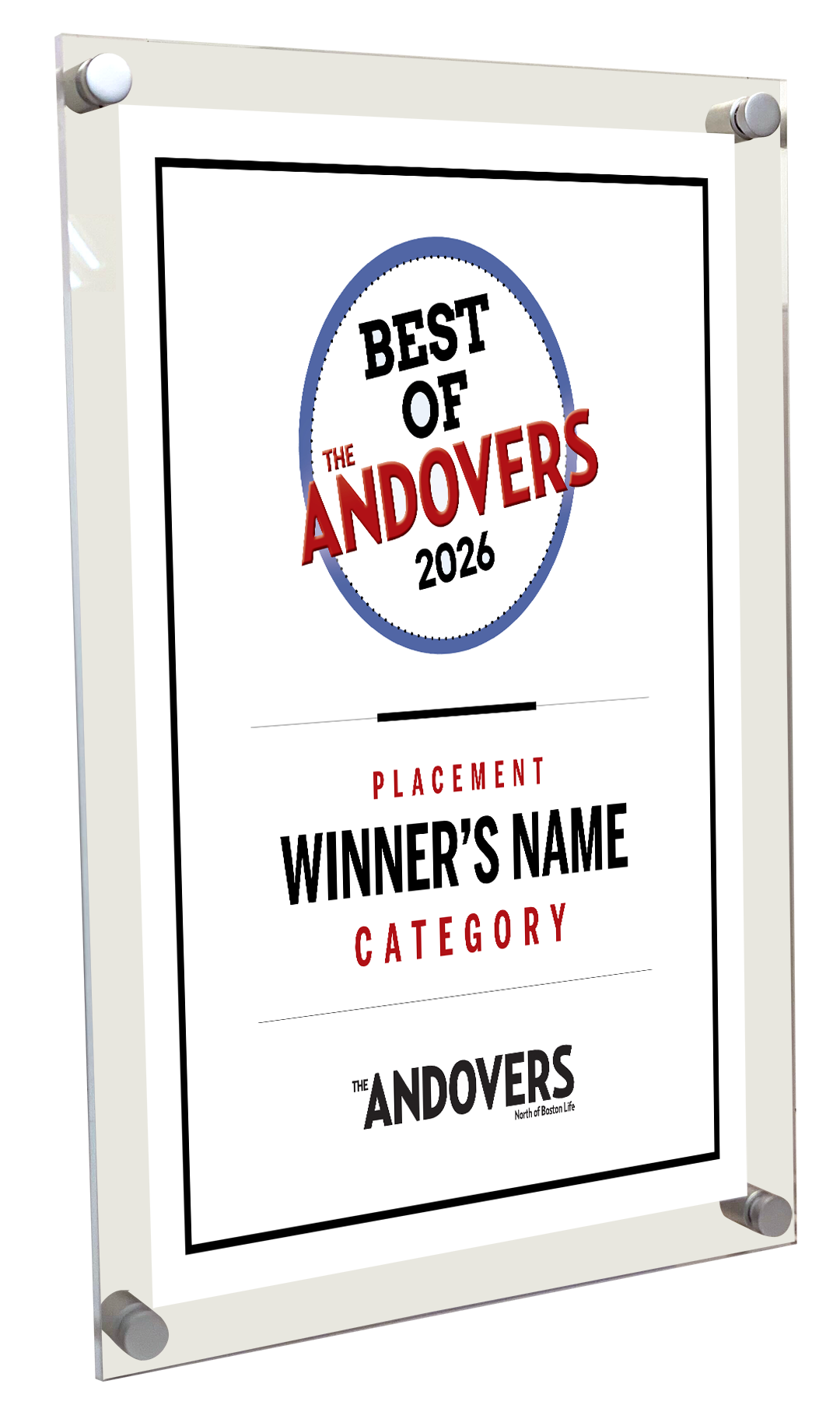 N. Boston Media Group - Best of Awards - Acrylic Plaque