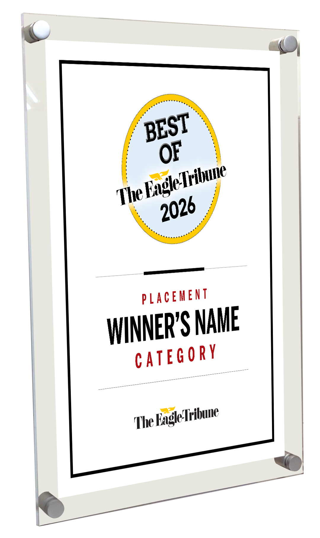 N. Boston Media Group - Best of Awards - Acrylic Plaque