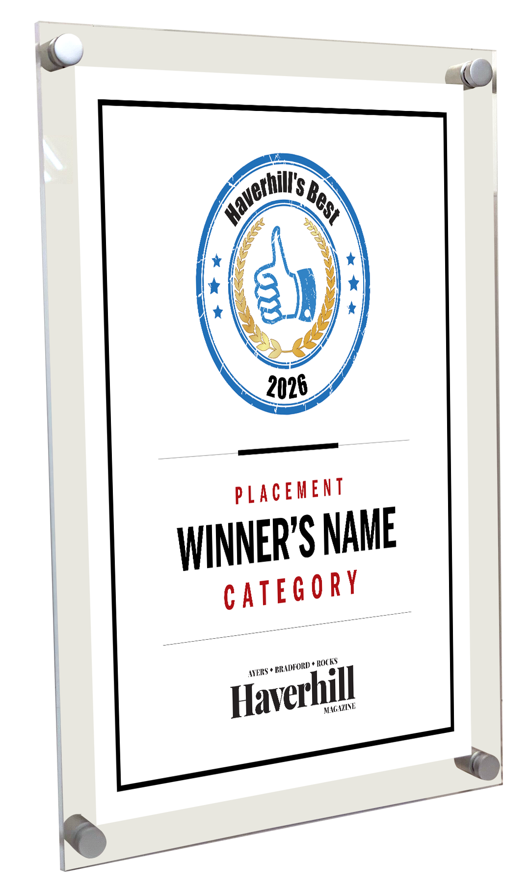 N. Boston Media Group - Best of Awards - Acrylic Plaque