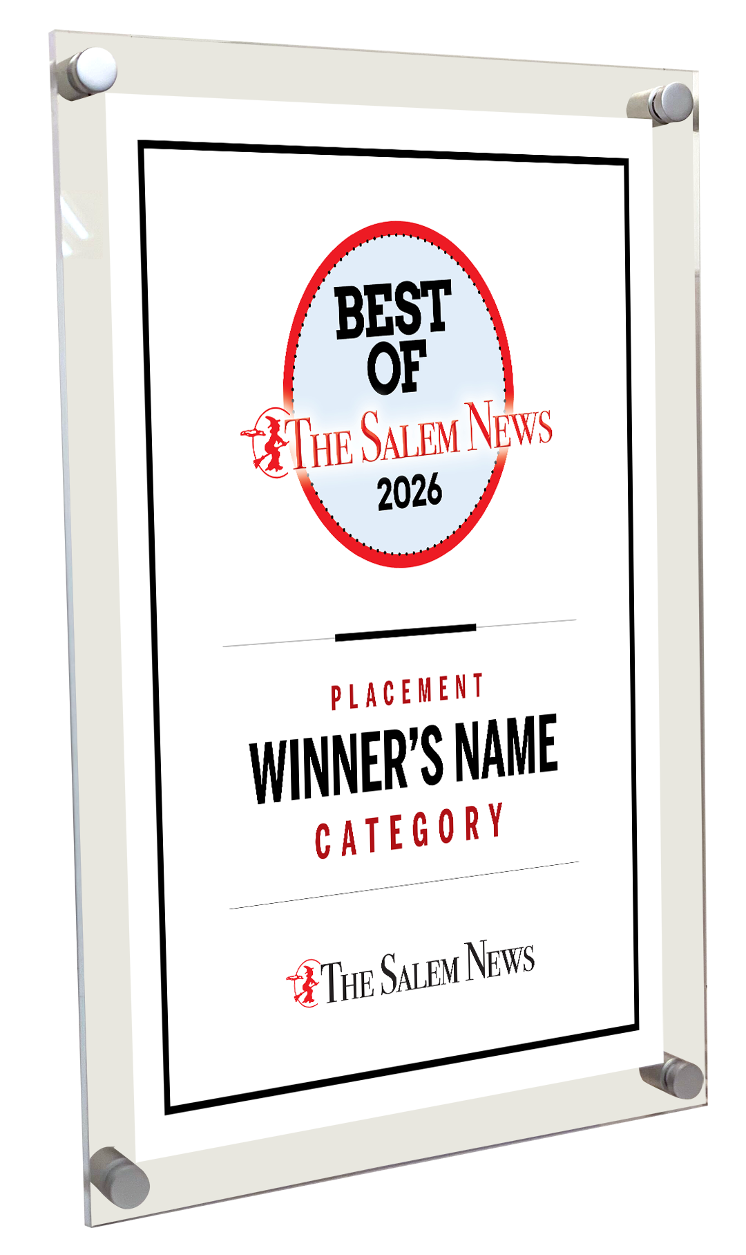 N. Boston Media Group - Best of Awards - Acrylic Plaque
