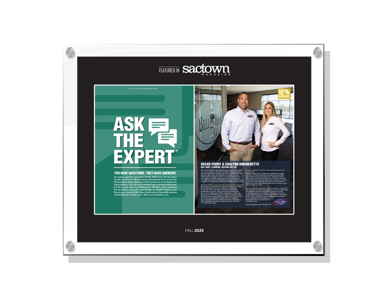 Sactown Magazine - Ask the Experts - Spread Acrylic Plaques