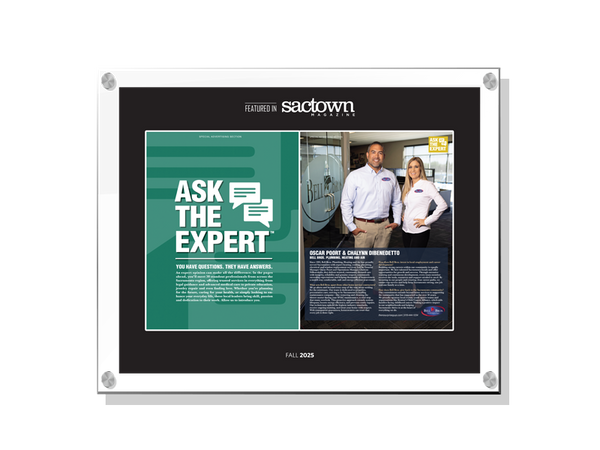 Sactown Magazine - Ask the Experts - Spread Acrylic Plaques