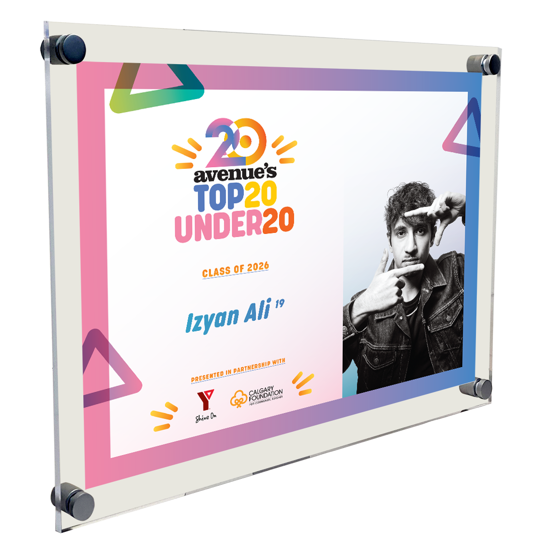 Avenue Magazine - Top 20 de moins de 20 ans - Plaque acrylique