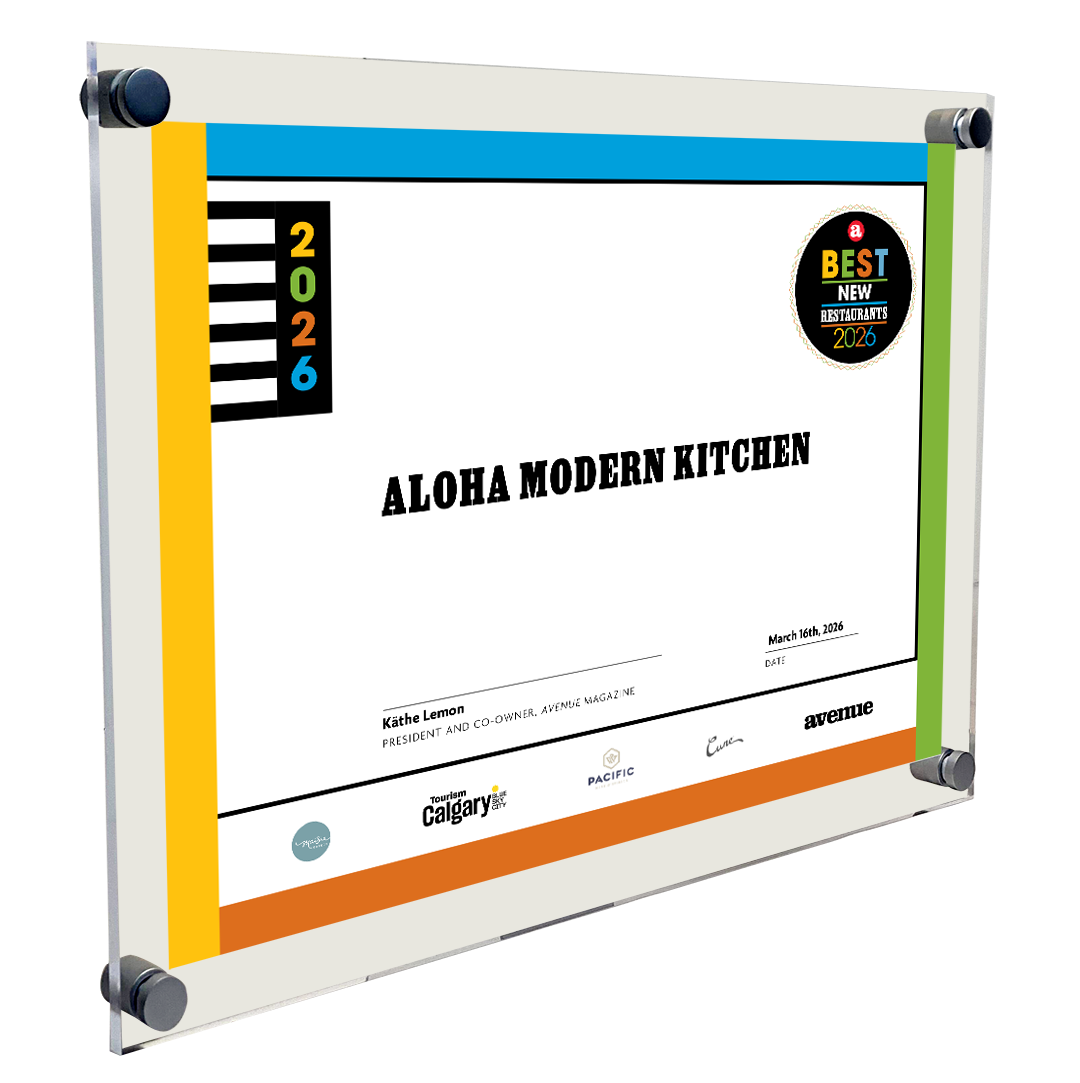 Avenue Magazine - Best New Restaurants - Acrylic Plaque