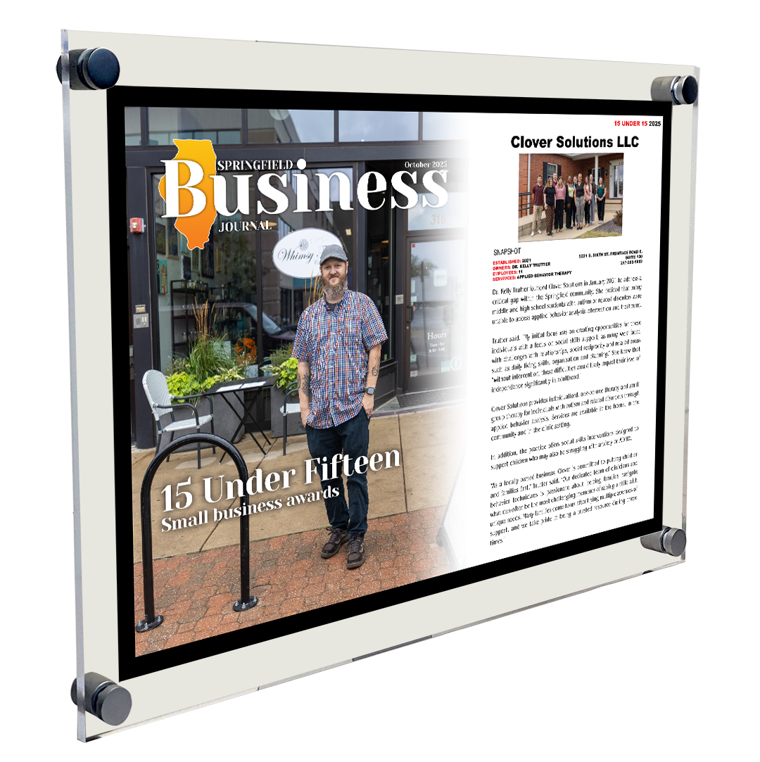 Springfield Business Journal - 15 under 15 - Acrylic Standoff