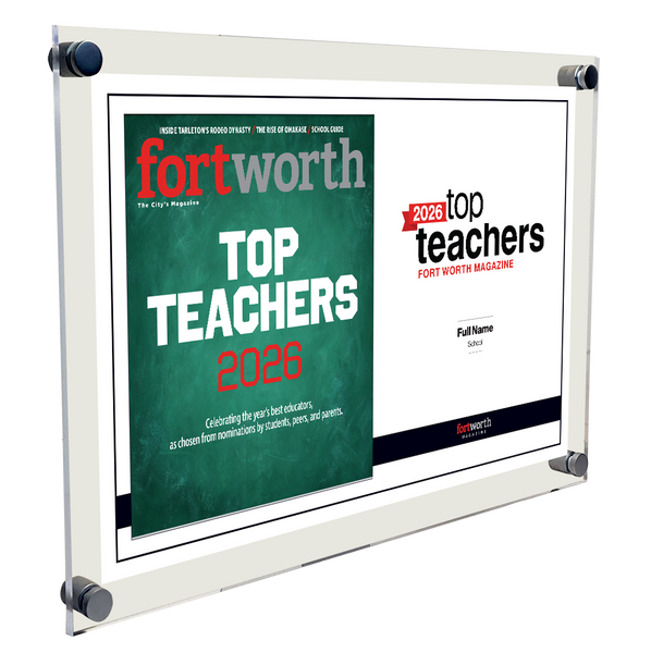 Fort Worth Magazine Top Teachers Acrylic Plaque - Cover & Award