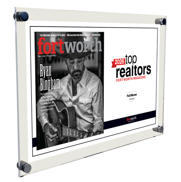 Fort Worth Magazine Top Realtor Acrylic Plaque - Cover & Award